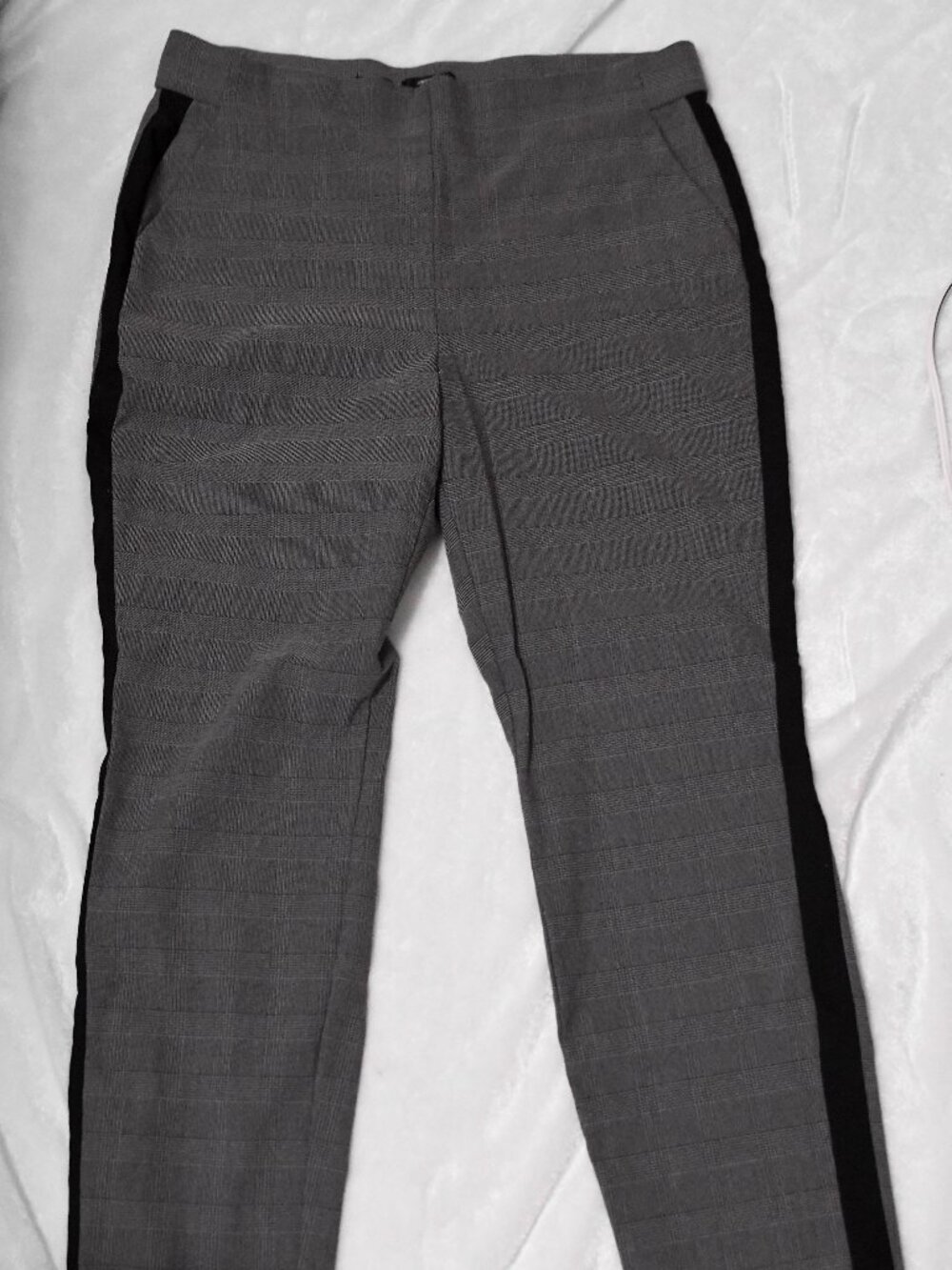 Women's black and gray plaid skinny pants by Simply Vera Vera Wang XL Stretchy